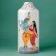 Handcrafted Ceramic Pattachitra Radha Krishna Decorative Art Vase